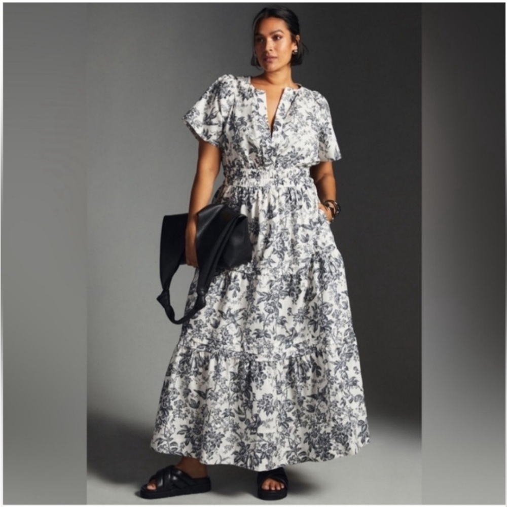 Anthropologie Somerset Maxi Dress in Toile Print. SIZE XL